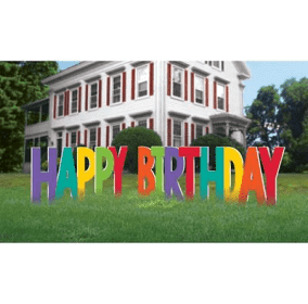 Birthday Accessories Multicolored Yard Signs