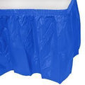 Cobalt Blue Plastic Table Skirt 29in x 14ft