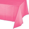 Candy Pink Plastic Table Cover 54"x108"