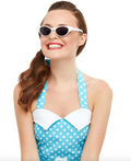 1950s White Flyaway Style Rock & Roll Sunglasses