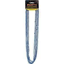 32" Beads Blue Metallic 4ct