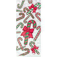 Candy Cane Cellophane Bags 20ct