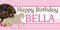 Pink Horse Birthday Custom Banner