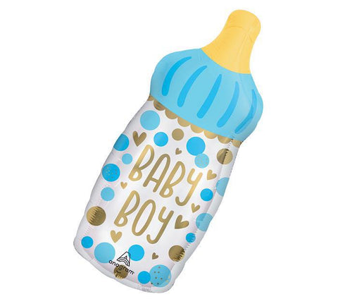 31" Baby Boy Bottle Shape Balloon Pkg.