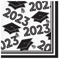2PLY CLASS OF 2023 WHITE BEVERAGE NAPKINS 36CT.