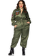 Plus Size Top Gun Parachute Flight Suit Women's Costume 1X/2X (16-20)