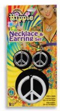 Peace Sign Necklace & Earrings