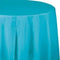 Bermuda Blue Plastic Octy-Round Tablecover 82"