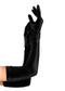 Black Stretch Velvet Opera Length Gloves (One-Size)