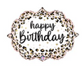 27" Satin Leopard Birthday Balloon #426