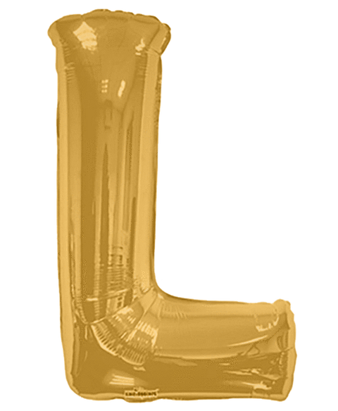 34"  Gold Letter L Balloon