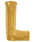 34"  Gold Letter L Balloon
