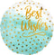 17" Best Wishes Gold Confetti Balloon #415