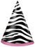 Zebra Passion Party Hats 8ct