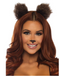 Furry Animal Costume Ear Hair Clips (Black)