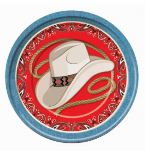 WAY OUT WEST DECOR - 9" PLATE 8CT.