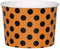 Orange and Black Dots 9oz Ice Cream Cups