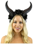 Goat horn headband Black or Red colors