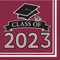 2PLY CLASS OF 2023 BURGUNDY LUNCH NAPKINS 36CT.