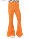 1960's Mens Orange Flared Trousers Large (42-44)
