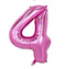 34" Pink Number 4 Balloon