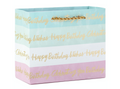 Hallmark Pastel Stripes Birthday Wishes Mini Gift Bag
