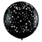 3' Qualatex Onyx Black Latex Balloon 2CT.