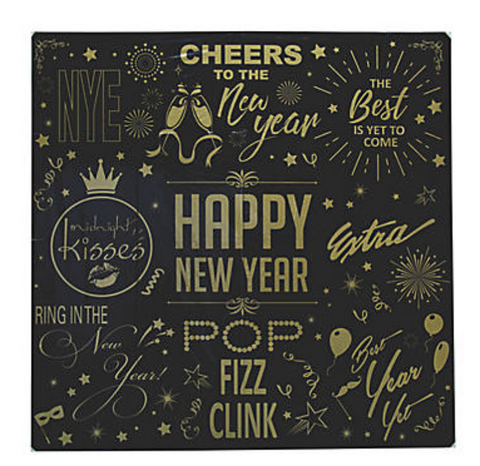 New Year’s Eve Black & Gold Backdrop