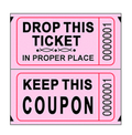 Double Ticket Roll - Pink 2000ct. RAFFLE TICKETS