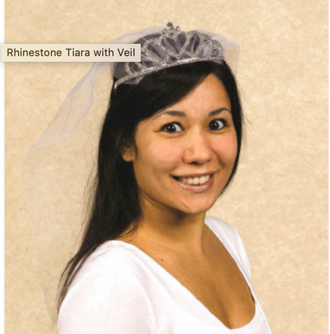 Rhinestone Tiara with Veil