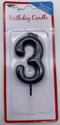 NUMBER CANDLE BLACK 3