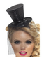 Fever Black Mini Top Hat on Headband