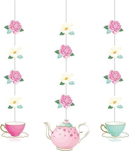 Floral Tea Party Danglers 3ct