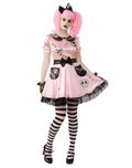Pink Skelly Costume Teen Large (14-16)