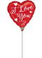 9" White Love Script Air Fill only balloon