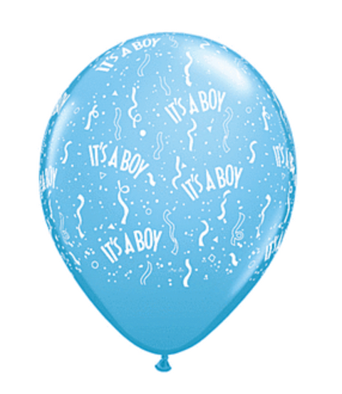 11" Qualatex It's A Boy Pale Blue - Latex Balloon
