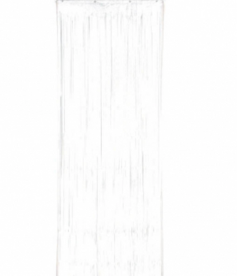 Bright White Foil Door Curtain 3' X 8'