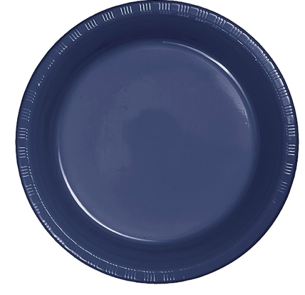 10.25" Navy Blue Plastic Plates 20ct.