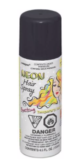 Neon Hair spray Black