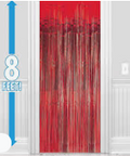 Red Foil Door Curtain 36IN X 96IN