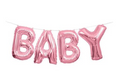 Pink Baby Shower Letter Balloon Banner