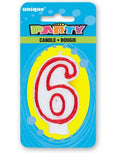 Deluxe Numeral Candle 6