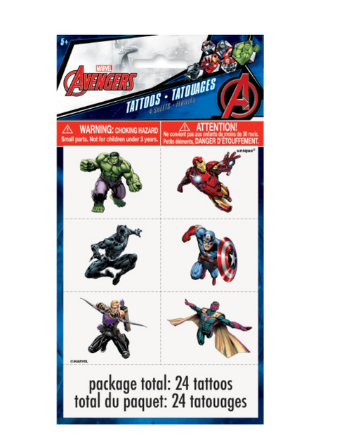 Avengers Powers Unite Tattoos