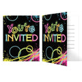 Glow Party Invitations 8ct