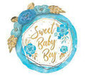 36" Baby Boy Floral Geo Balloon