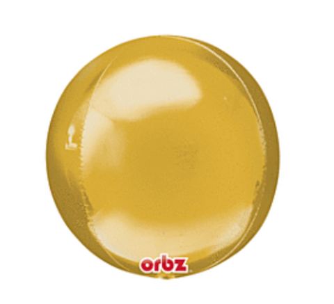 16" Gold Orbz Balloon