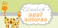 Little Giraffe Baby Shower Custom Banner