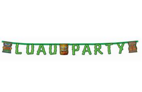 LUAU PARTY LETTER BANNER - 7FT