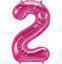 34" Hot Pink Number 2 Balloon