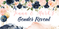 Watercolor Rose Gold Floral Gender Reveal Custom Banner